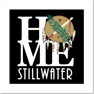 HOME Stillwater OK (white text) Posters and Art